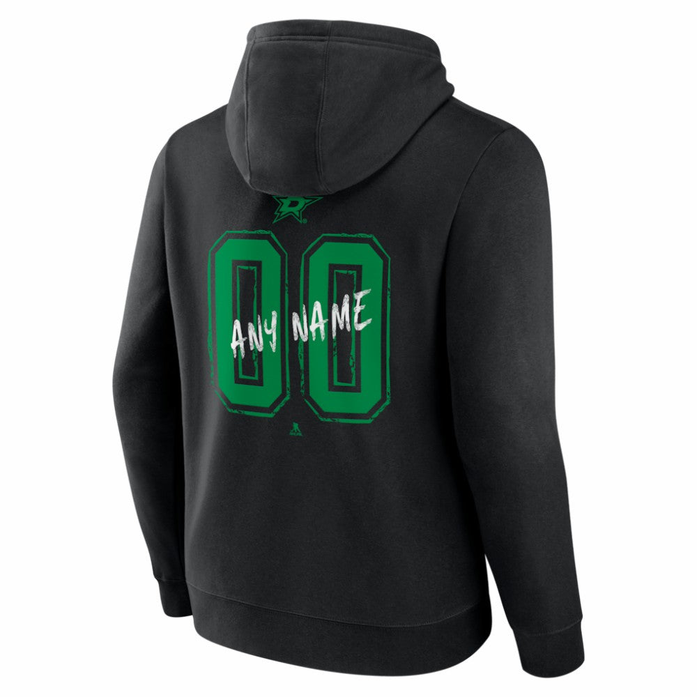 Dallas Stars Hustle Personalized Name & Number Hoodie - Black - NHL 203921022