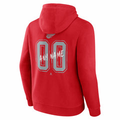 Detroit Red Wings Hustle Personalized Name & Number Hoodie - Red - NHL 203921027