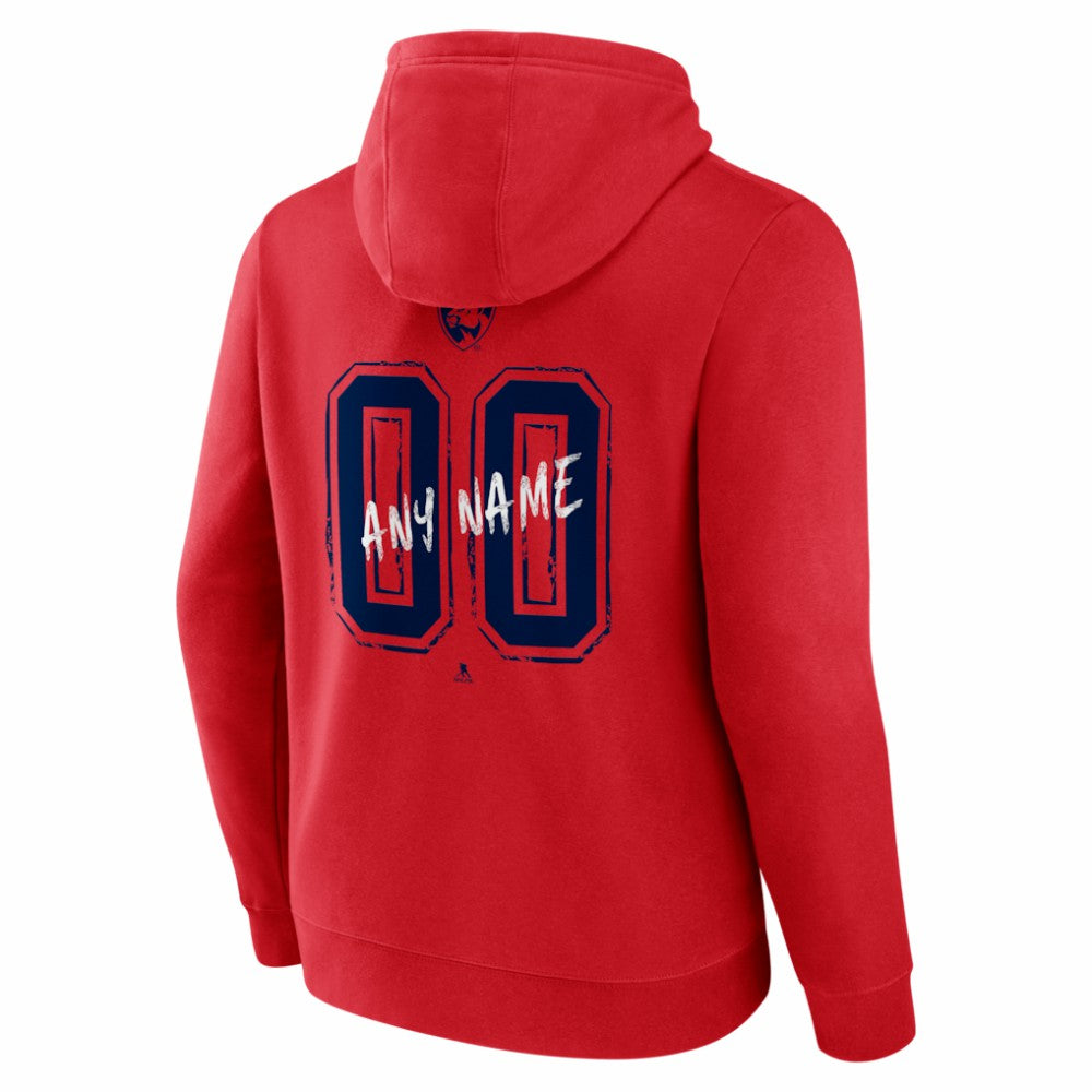 Florida Panthers Hustle Personalized Name & Number Hoodie - Red - NHL 203921038