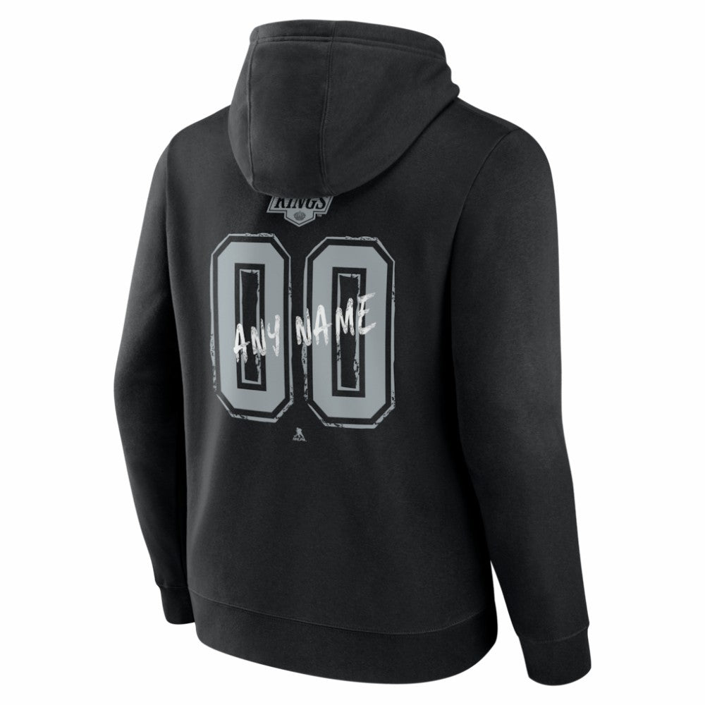 Los Angeles Kings Big & Tall Hustle Personalized Name & Number Hoodie - Black - NHL 203921042