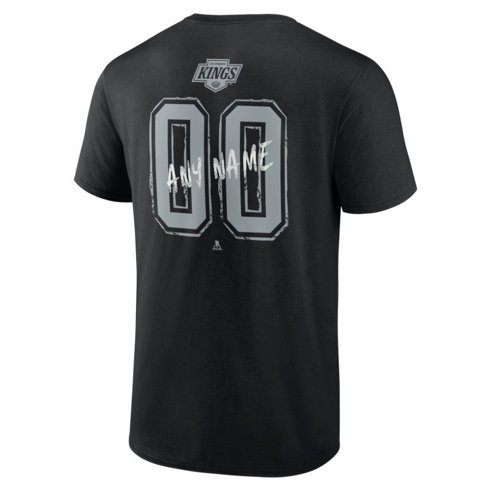 Los Angeles Kings Big & Tall Hustle Personalized Name & Number T-Shirt - Black - NHL 203921043