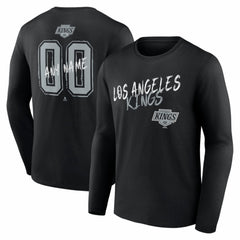 Los Angeles Kings Hustle Personalized Name & Number Long Sleeve T-Shirt - Black - NHL 203921044