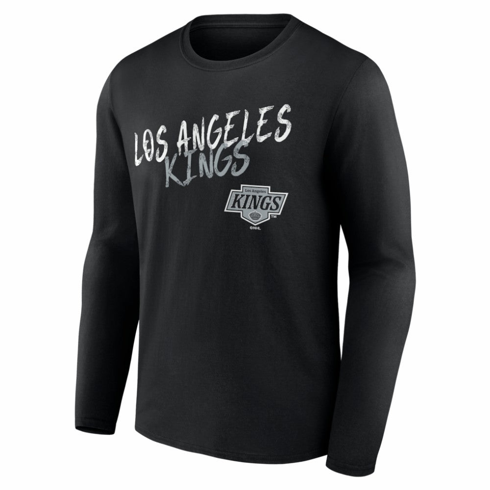 Los Angeles Kings Hustle Personalized Name & Number Long Sleeve T-Shirt - Black - NHL 203921044