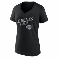 Los Angeles Kings Women's Hustle Personalized Name & Number V-Neck T-Shirt - Black - NHL 203921047