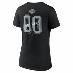 Los Angeles Kings Women's Hustle Personalized Name & Number V-Neck T-Shirt - Black - NHL 203921047