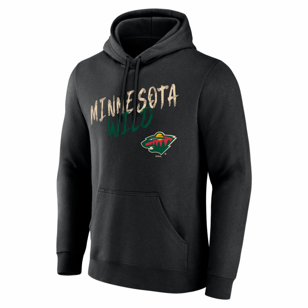 Minnesota Wild Big & Tall Hustle Personalized Name & Number Hoodie - Black - NHL 203921048