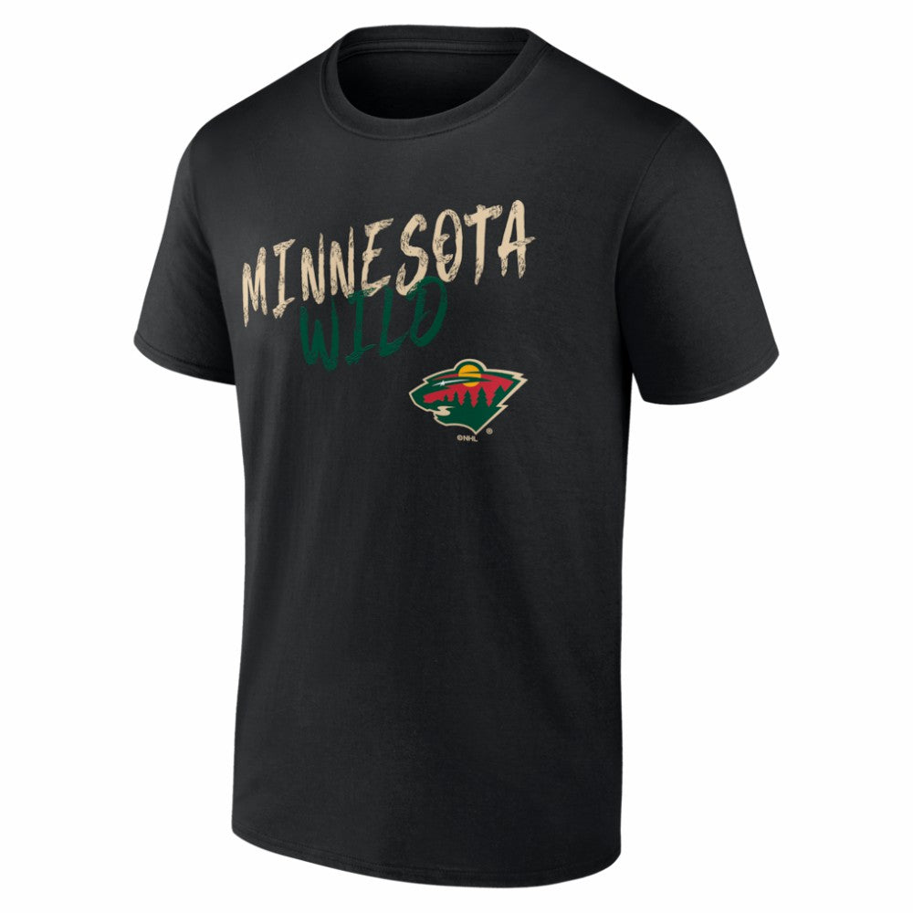Minnesota Wild Big & Tall Hustle Personalized Name & Number T-Shirt - Black - NHL 203921049