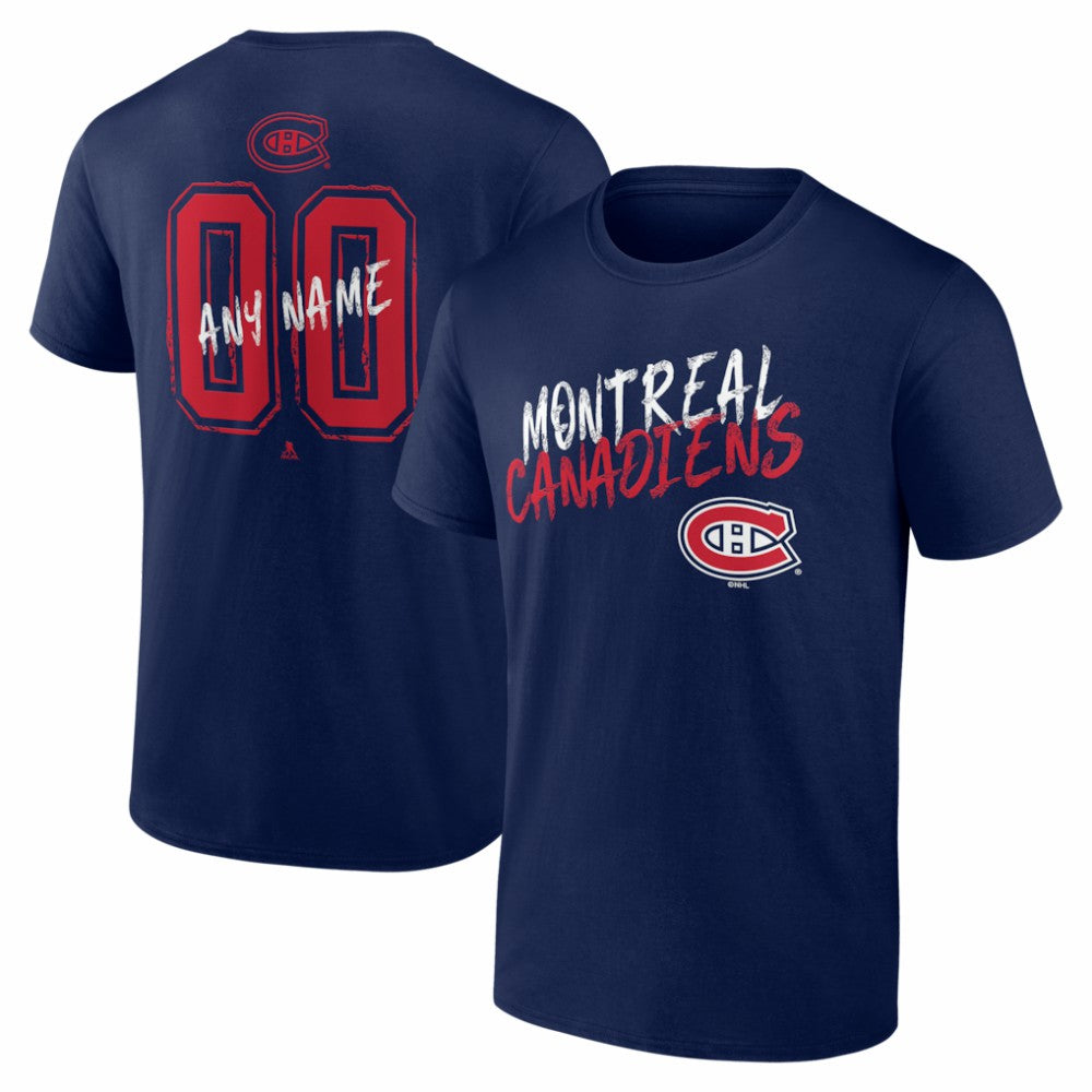 Montreal Canadiens Big & Tall Hustle Personalized Name & Number T-Shirt - Navy - NHL 203921055