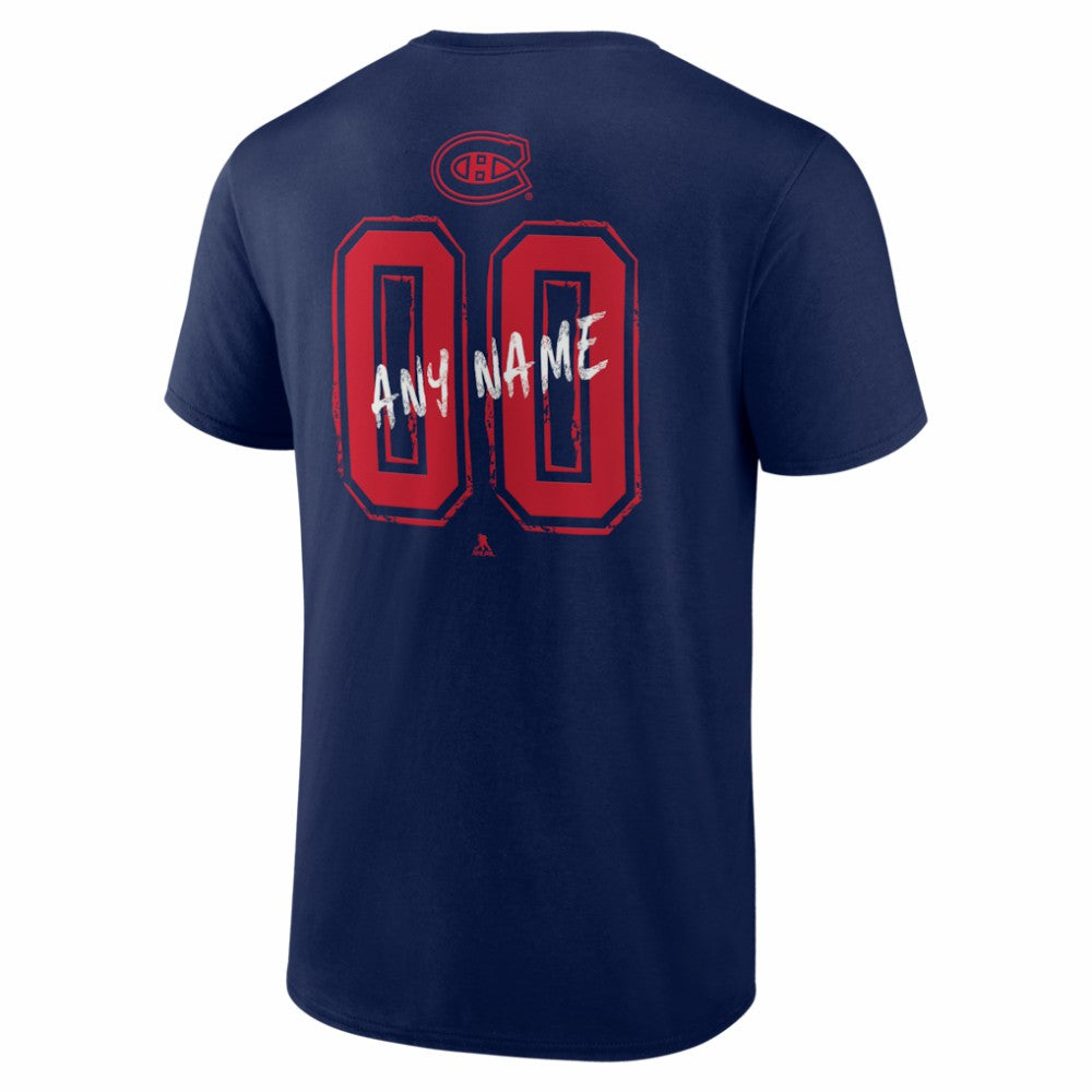 Montreal Canadiens Big & Tall Hustle Personalized Name & Number T-Shirt - Navy - NHL 203921055