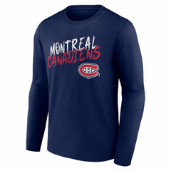 Montreal Canadiens Hustle Personalized Name & Number Long Sleeve T-Shirt - Navy - NHL 203921056