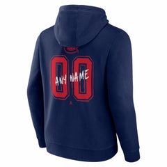 Montreal Canadiens Hustle Personalized Name & Number Hoodie - Navy - NHL 203921057