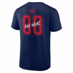 Montreal Canadiens Hustle Personalized Name & Number T-Shirt - Navy - NHL 203921058