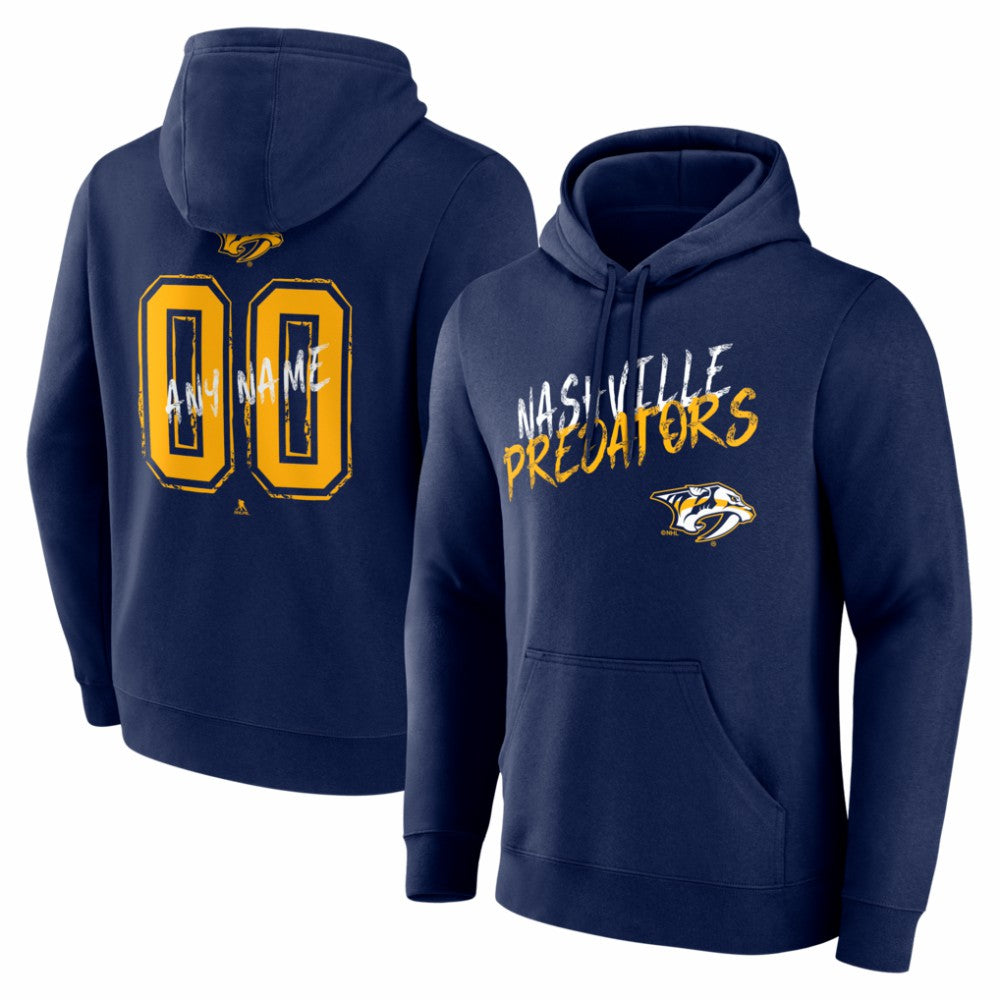 Nashville Predators Hustle Personalized Name & Number Hoodie - Navy - NHL 203921063