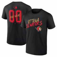 Ottawa Senators Big & Tall Hustle Personalized Name & Number T-Shirt - Black - NHL 203921081