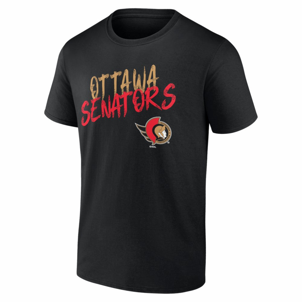 Ottawa Senators Hustle Personalized Name & Number T-Shirt - Black - NHL 203921084