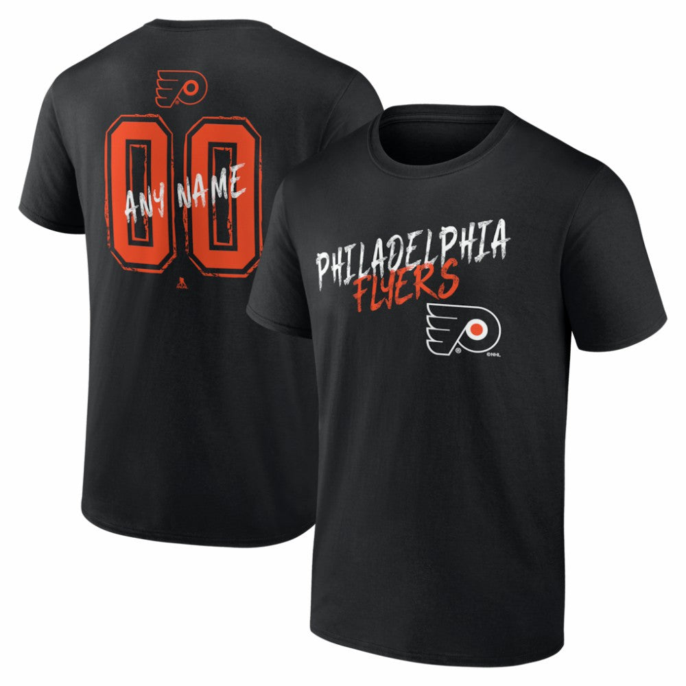 Philadelphia Flyers Big & Tall Hustle Personalized Name & Number T-Shirt - Black - NHL 203921087