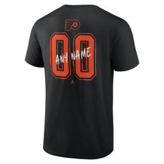 Philadelphia Flyers Big & Tall Hustle Personalized Name & Number T-Shirt - Black - NHL 203921087