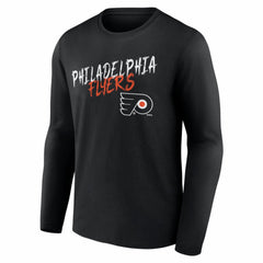 Philadelphia Flyers Hustle Personalized Name & Number Long Sleeve T-Shirt - Black - NHL 203921088