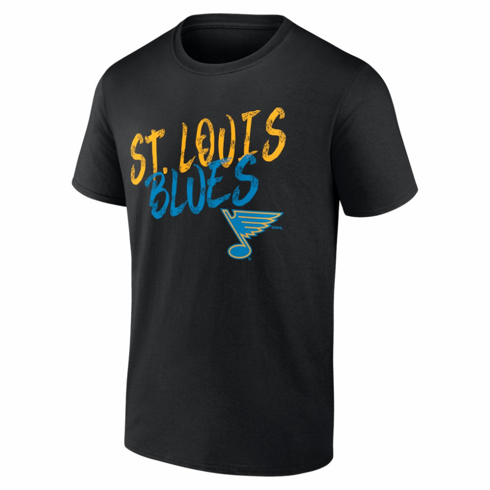 St. Louis Blues Hustle Personalized Name & Number T-Shirt - Black - NHL 203921113