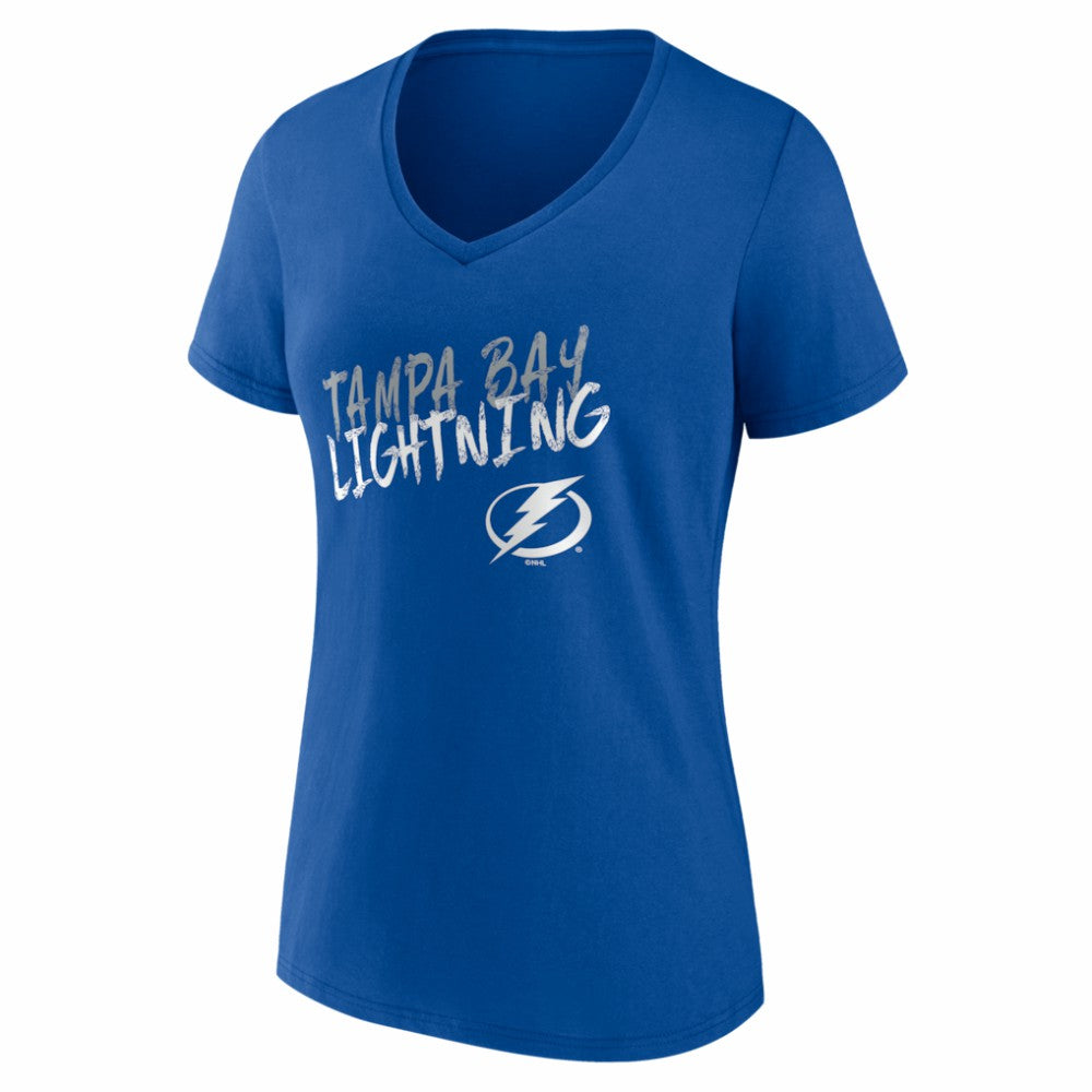 Tampa Bay Lightning Women's Hustle Personalized Name & Number V-Neck T-Shirt - Blue - NHL 203921118