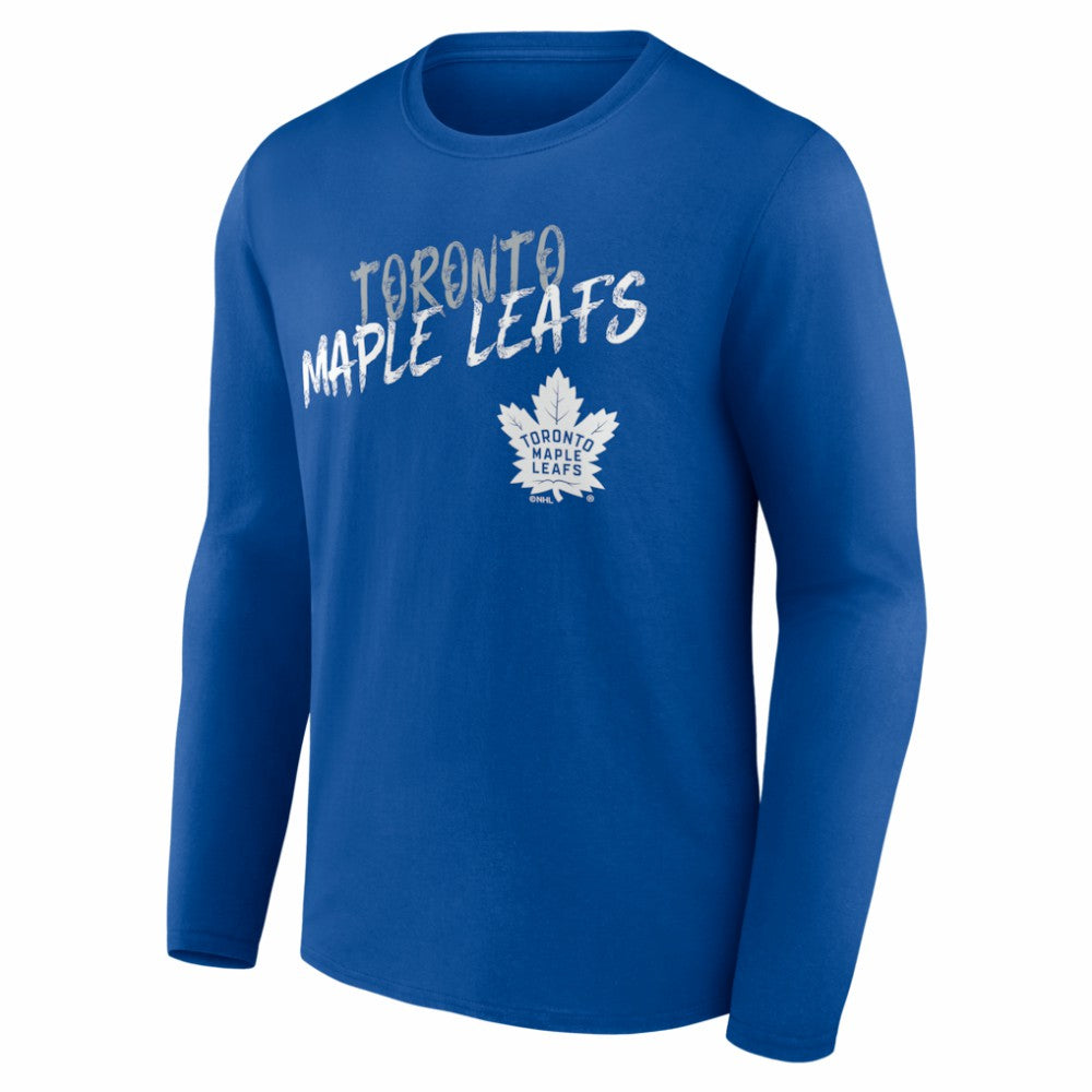 Toronto Maple Leafs Hustle Personalized Name & Number Long Sleeve T-Shirt - Blue - NHL 203921120