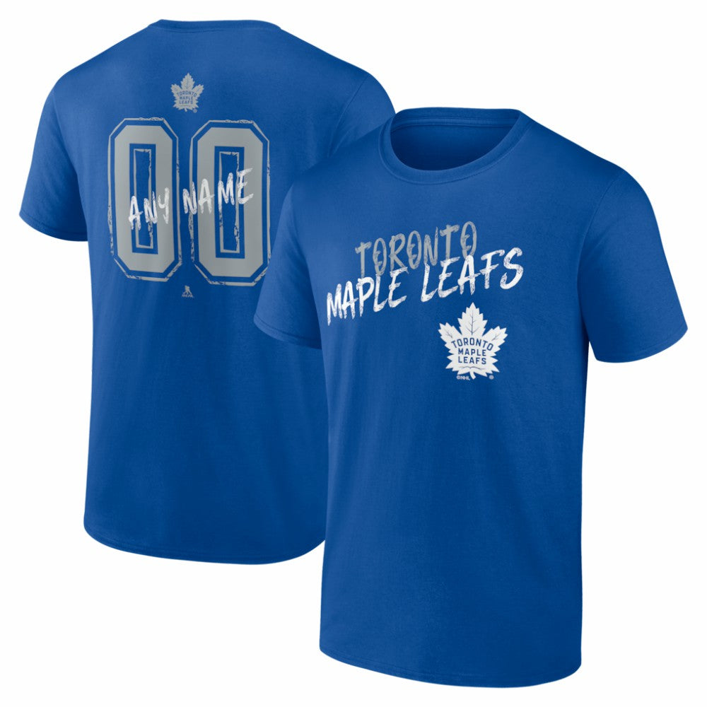 Toronto Maple Leafs Hustle Personalized Name & Number T-Shirt - Blue - NHL 203921121