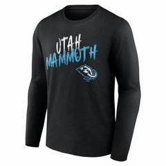 Utah Mammoth Hustle Personalized Name & Number Long Sleeve T-Shirt - Black - NHL 203921125