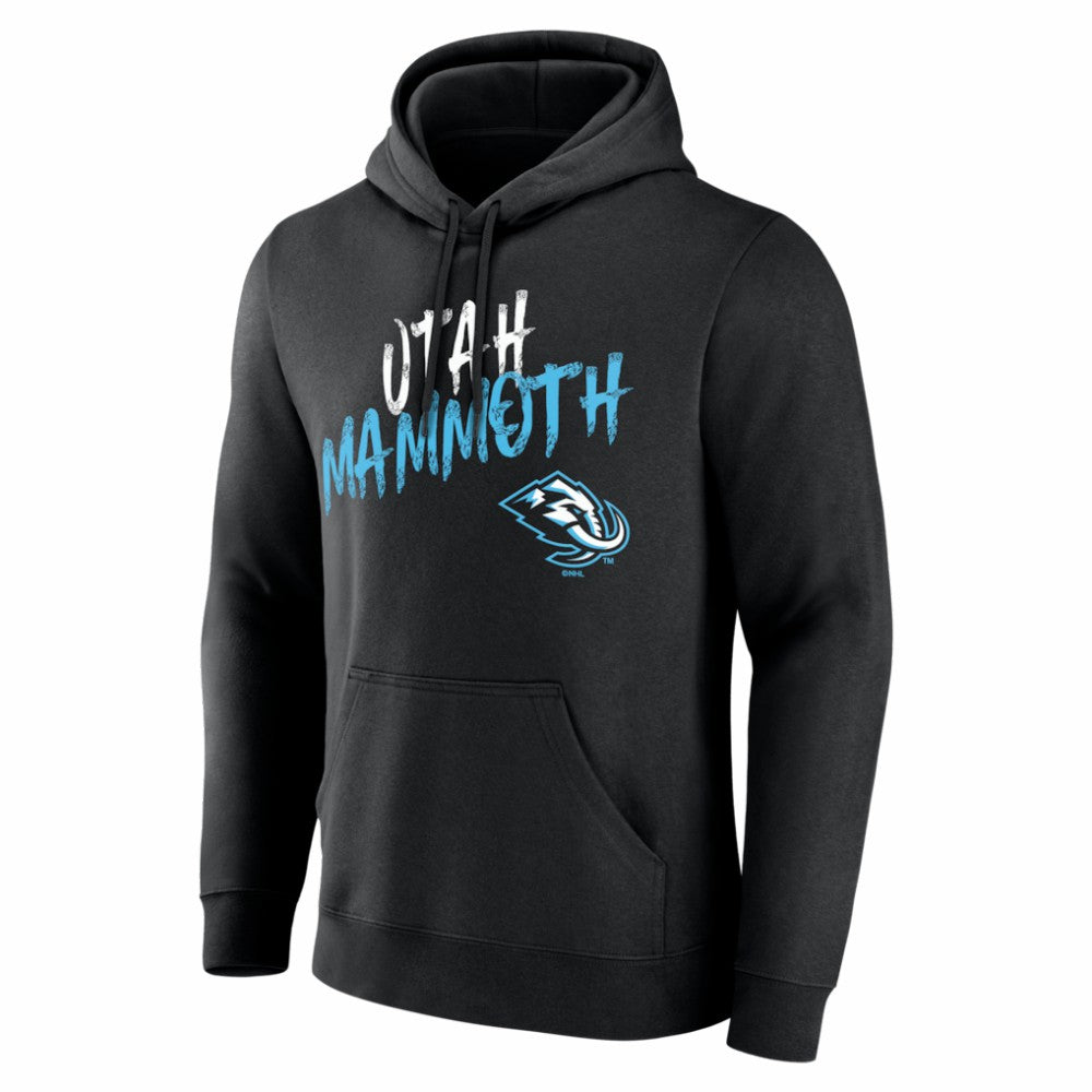 Utah Mammoth Hustle Personalized Name & Number Hoodie - Black - NHL 203921126