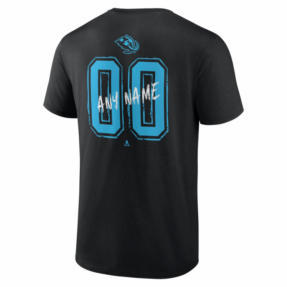 Utah Mammoth Hustle Personalized Name & Number T-Shirt - Black - NHL 203921127