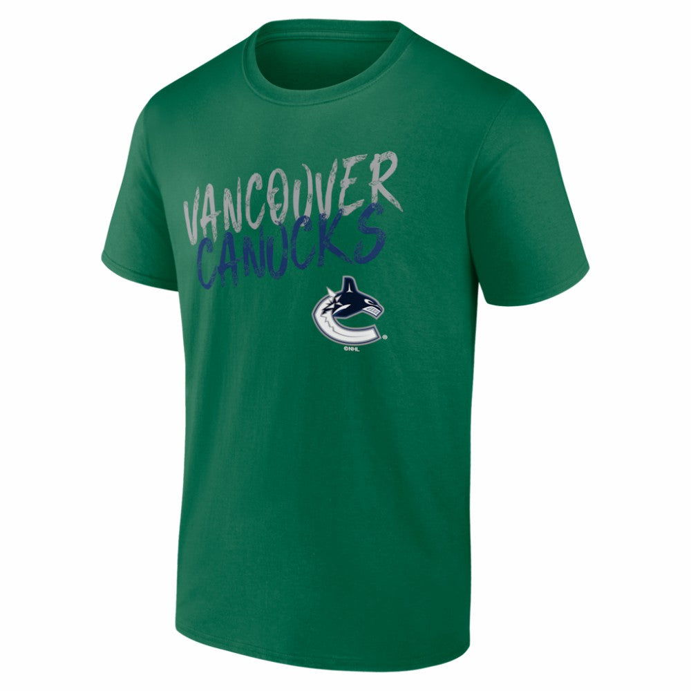 Vancouver Canucks Hustle Personalized Name & Number T-Shirt - Green - NHL 203921129