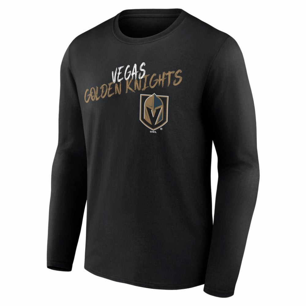 Vegas Golden Knights Hustle Personalized Name & Number Long Sleeve T-Shirt - Black - NHL 203921132