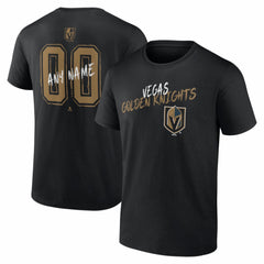 Vegas Golden Knights Hustle Personalized Name & Number T-Shirt - Black - NHL 203921134