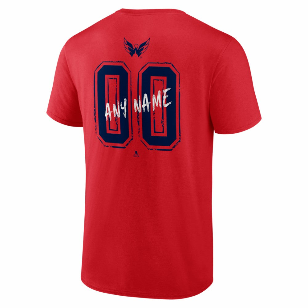 Washington Capitals Big & Tall Hustle Personalized Name & Number T-Shirt - Red - NHL 203921136
