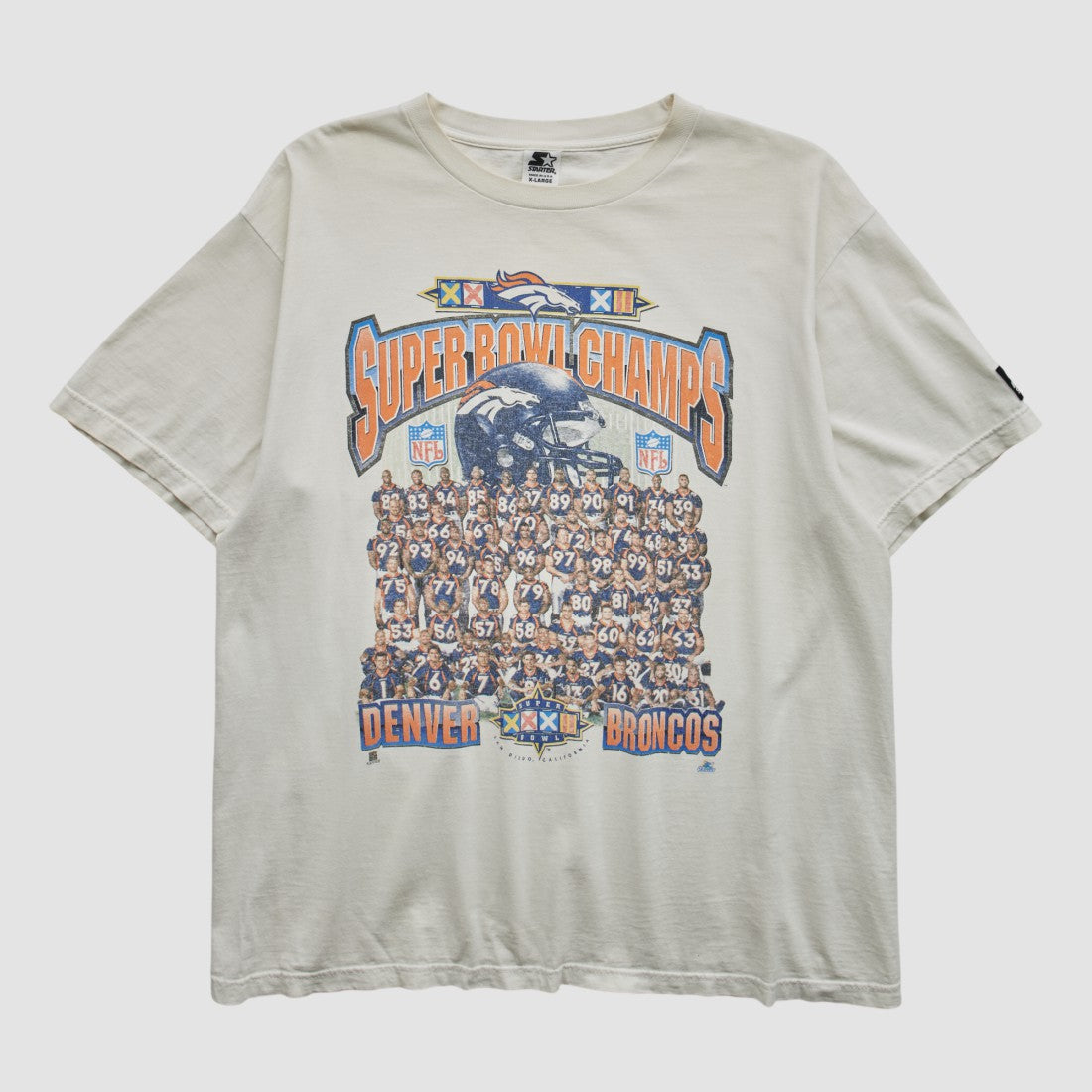 Fanatics Denver Broncos Starter 1998 T-shirt White Vintage
