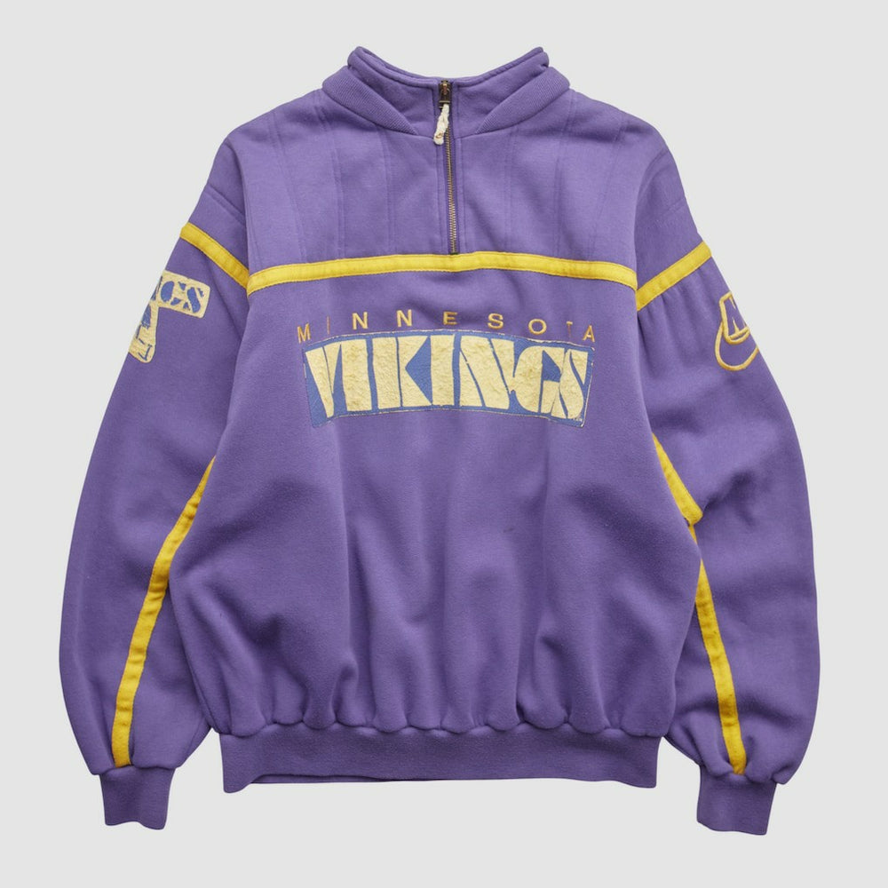 Fanatics Minnesota Vikings 90s 1/4 Zip Sweatshirt Purple Vintage