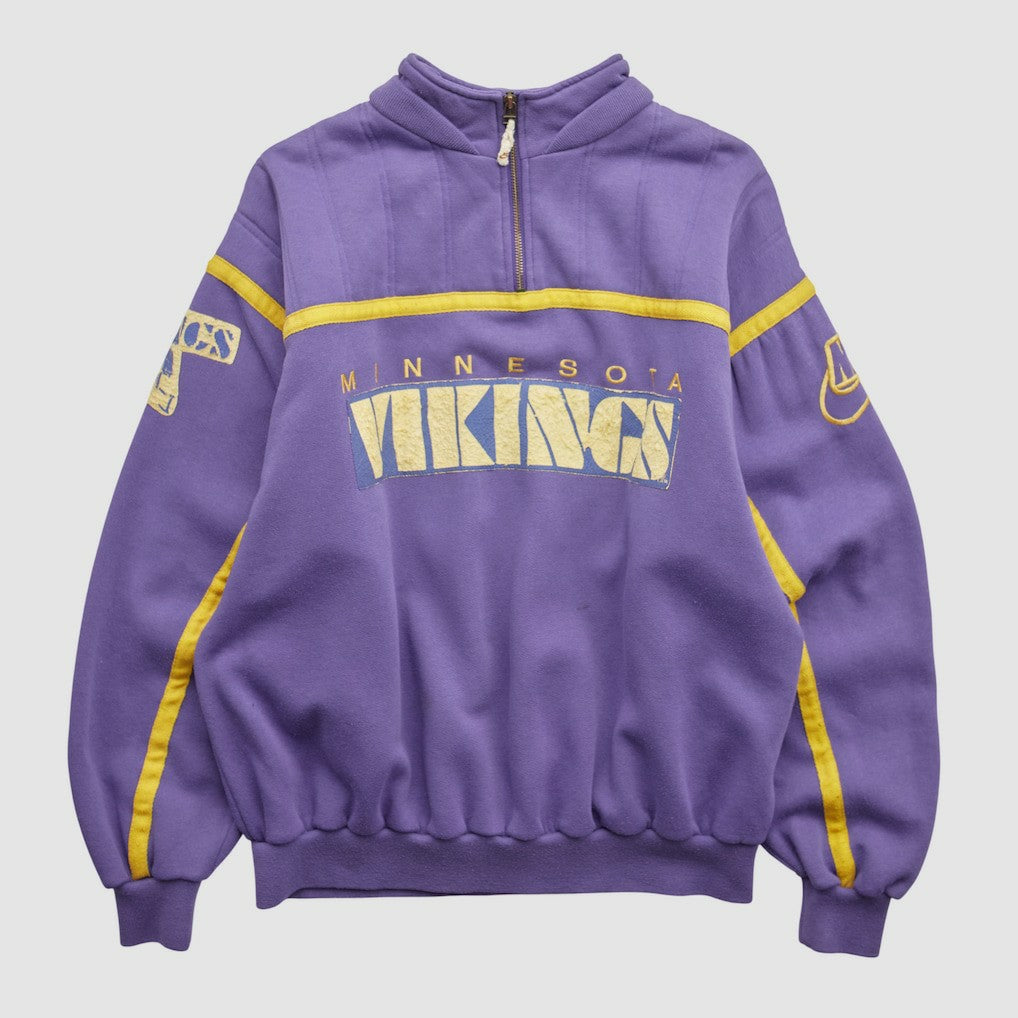 Fanatics Minnesota Vikings 90s 1/4 Zip Sweatshirt Purple Vintage