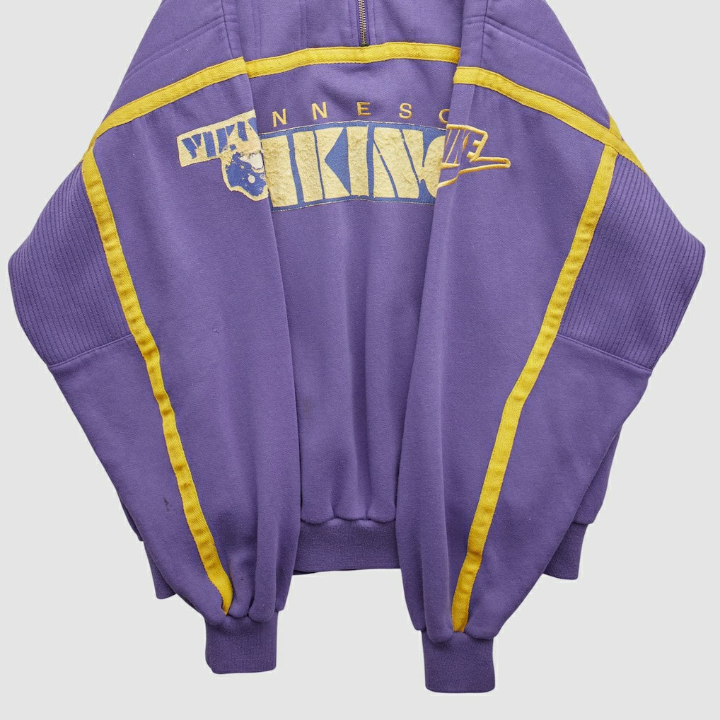 Fanatics Minnesota Vikings 90s 1/4 Zip Sweatshirt Purple Vintage