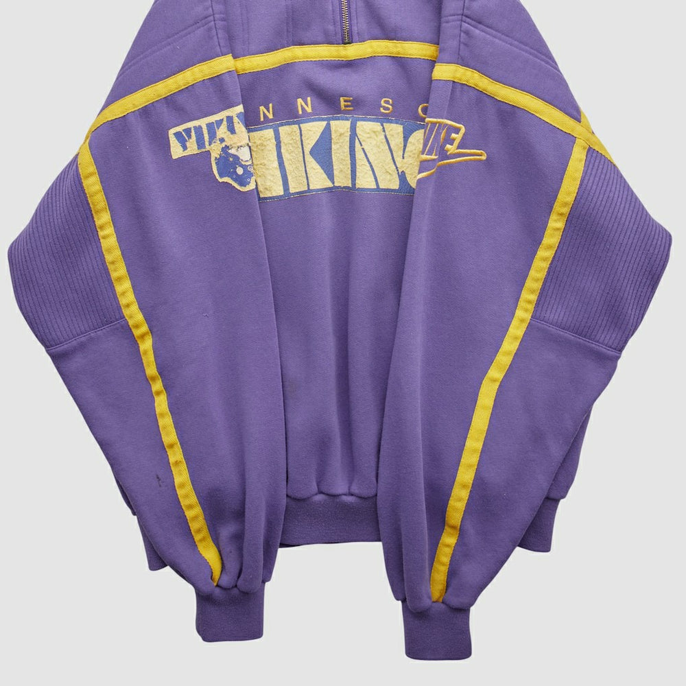 Fanatics Minnesota Vikings 90s 1/4 Zip Sweatshirt Purple Vintage