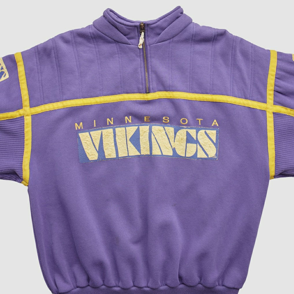 Fanatics Minnesota Vikings 90s 1/4 Zip Sweatshirt Purple Vintage