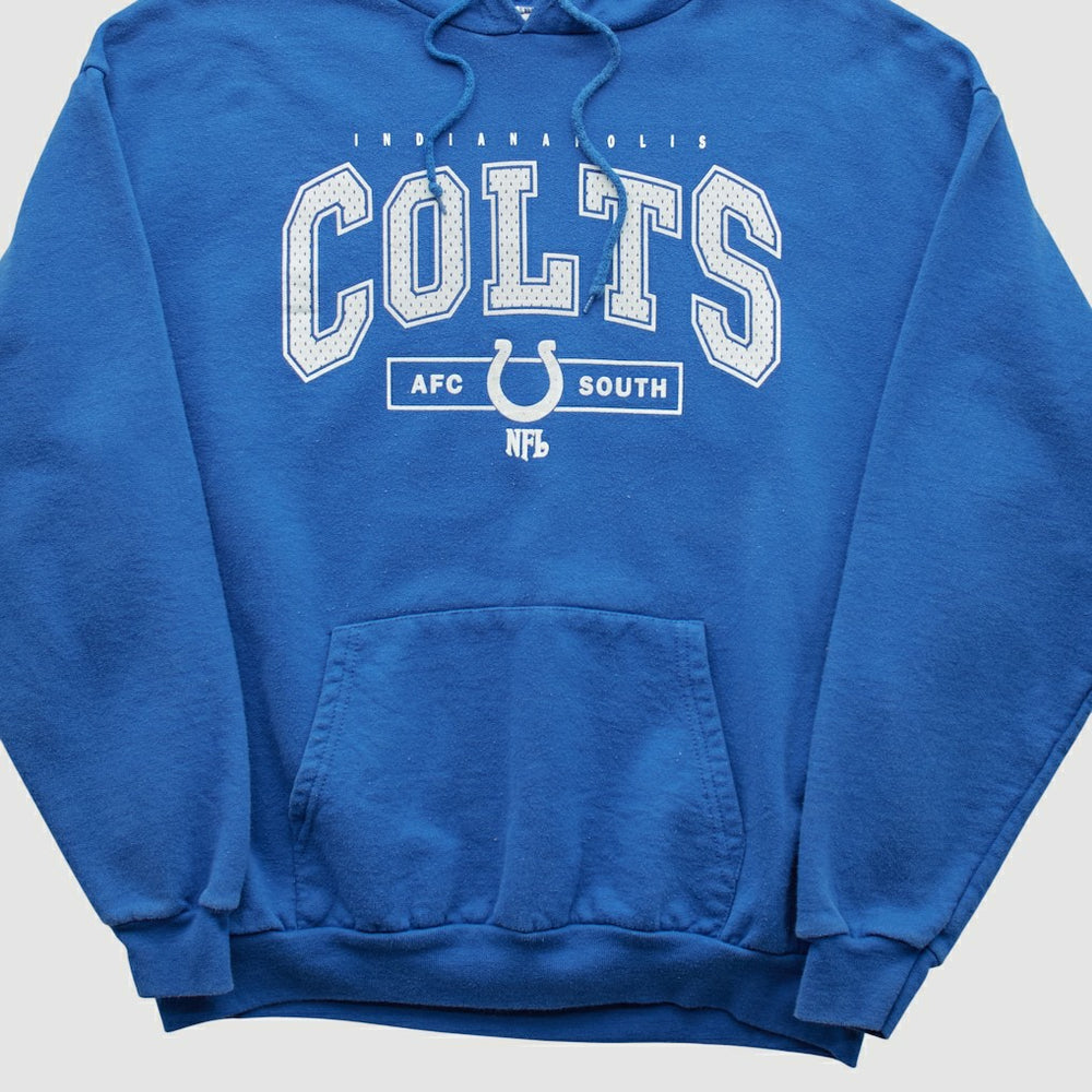 Fanatics Indianapolis Colts NFL Hooded Pullover Sweatshirt Blue Vintage