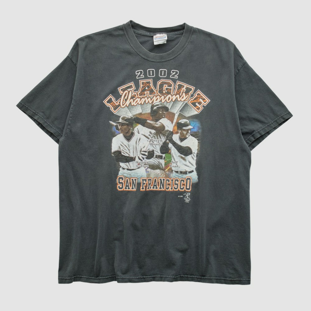 San Francisco Giants Hanes 2002 T-shirt - Black - Vintage - Fanatics Sale