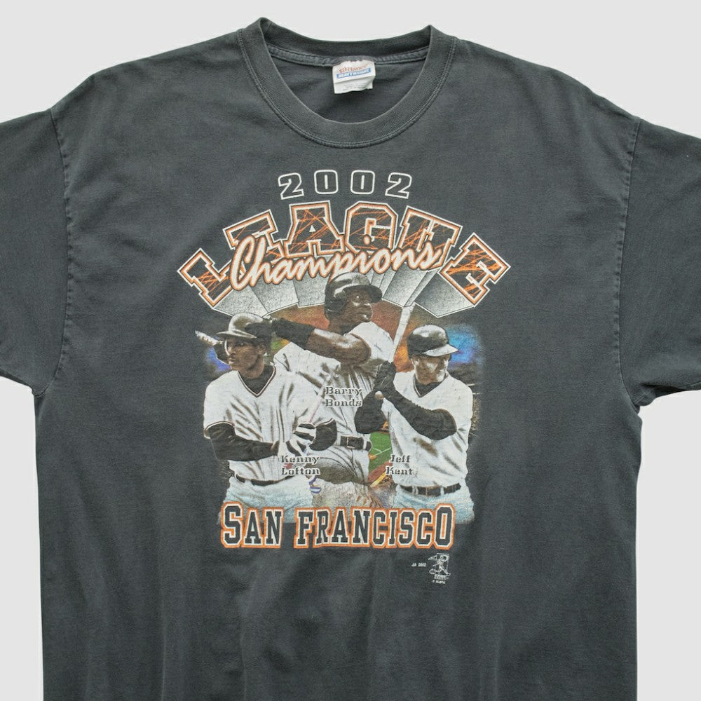 San Francisco Giants Hanes 2002 T-shirt - Black - Vintage - Fanatics Sale