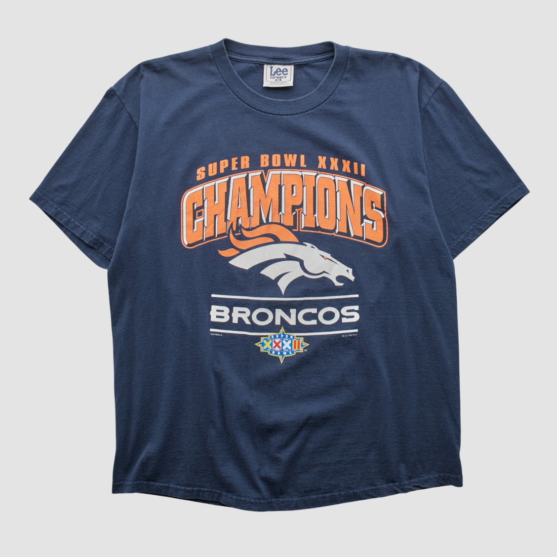 Fanatics Denver Broncos Lee Sport 1998 T-shirt Navy Vintage