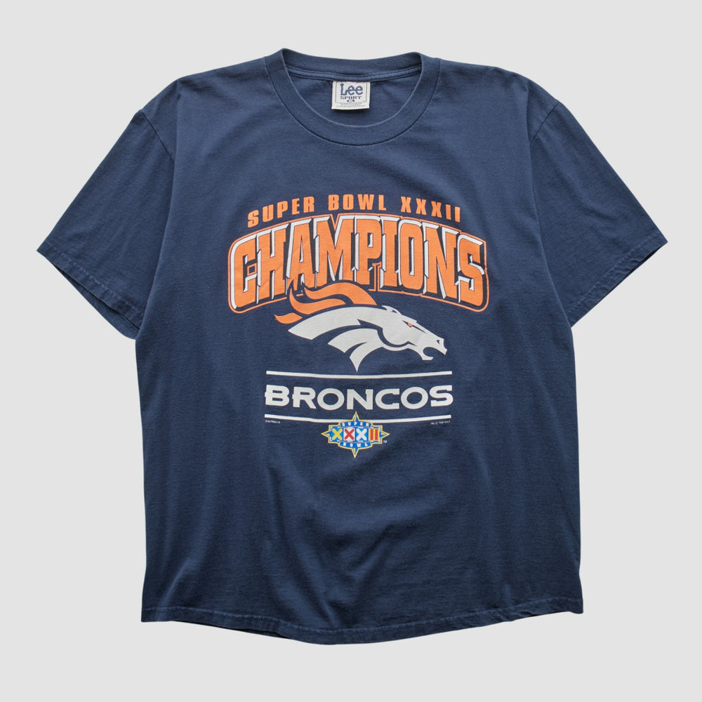Fanatics Denver Broncos Lee Sport 1998 T-shirt Navy Vintage