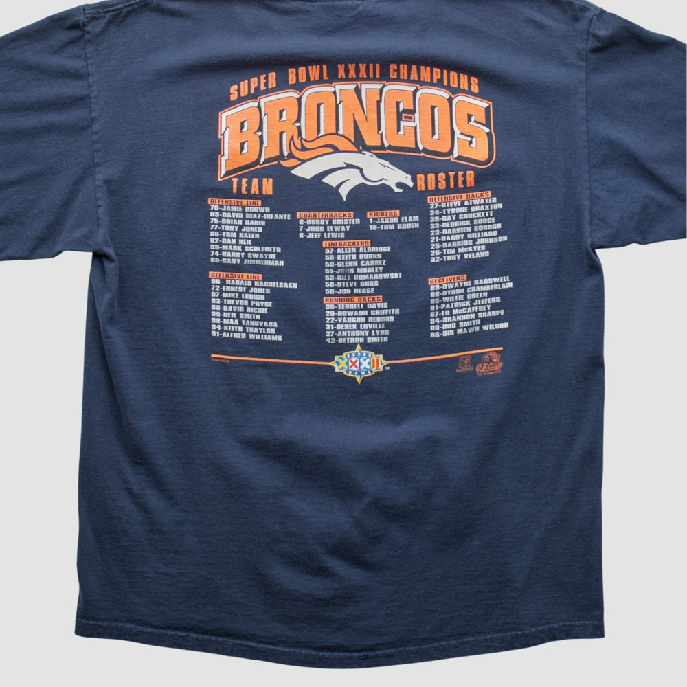 Fanatics Denver Broncos Lee Sport 1998 T-shirt Navy Vintage