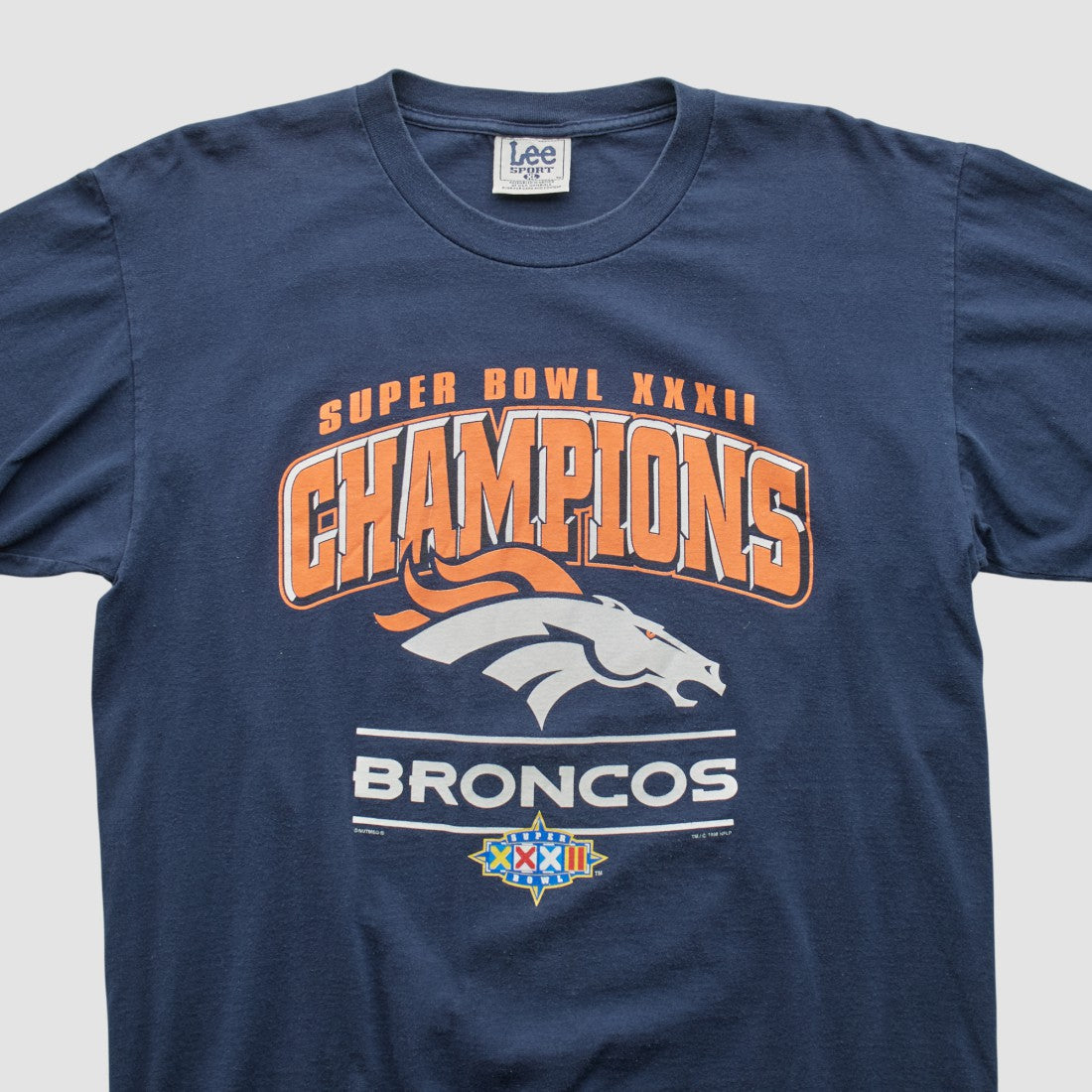 Fanatics Denver Broncos Lee Sport 1998 T-shirt Navy Vintage