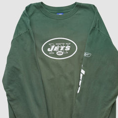 Fanatics New York Jets Reebok 2000s Long Sleeve T-shirt Green Vintage
