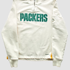 Fanatics Green Bay Packers Reebok 2000s 1/4 Zip Sweatshirt White Vintage