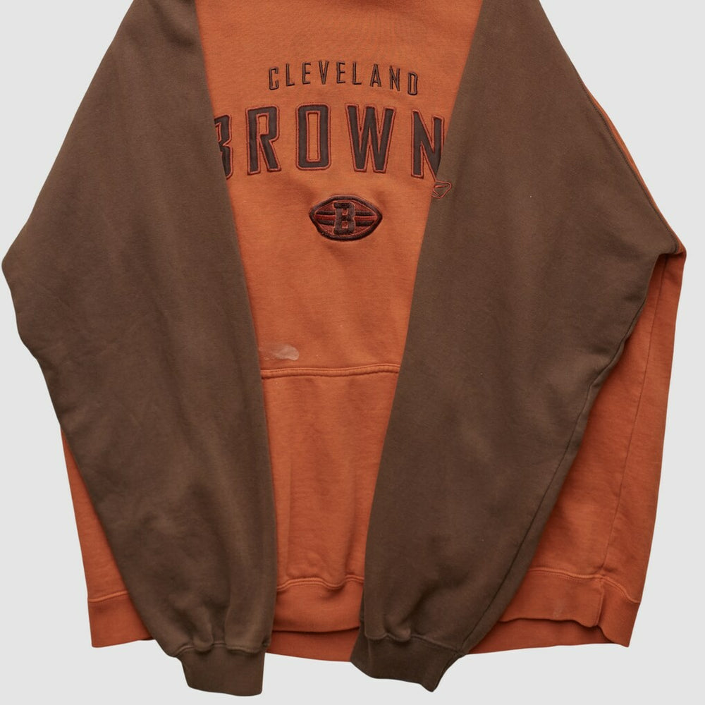 Fanatics Cleveland Browns Reebok 2000s Hooded Pullover Sweatshirt Clay Vintage