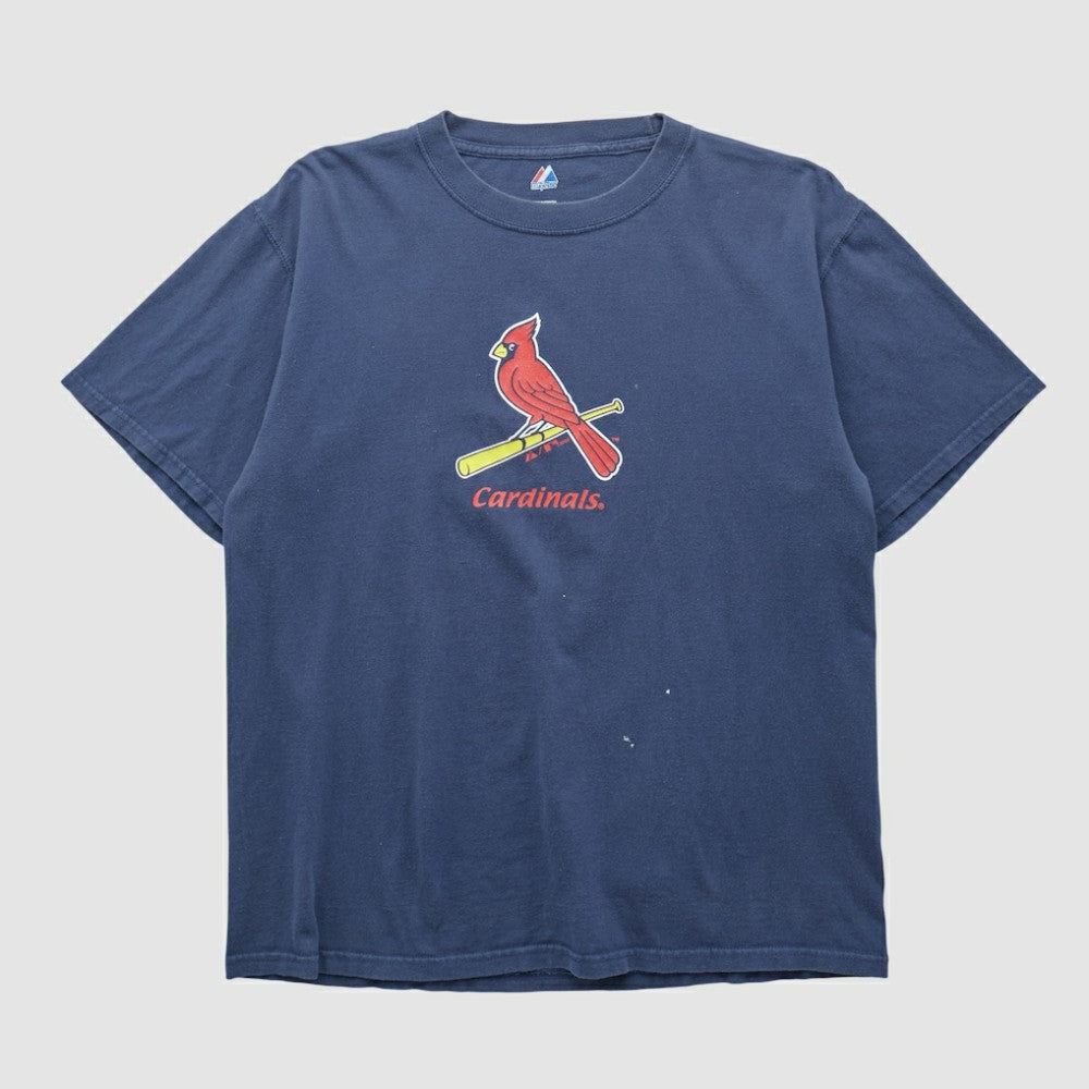 St. Louis Cardinals Majestic 2000s T-shirt - Navy - Vintage - Fanatics Online